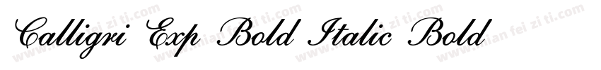 Calligri Exp Bold Italic Bold Itali字体转换